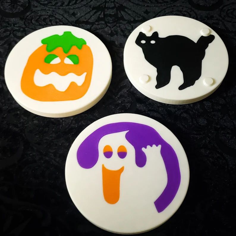 Spooky Sugar Cookie Coasters • Gothic Home Decor • 3D Printed | Etsy (US)