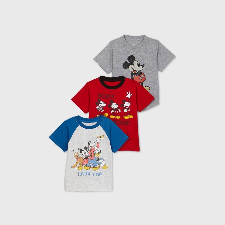 Toddler Boys' 3pk Mickey Mouse Short Sleeve T-Shirt | Target
