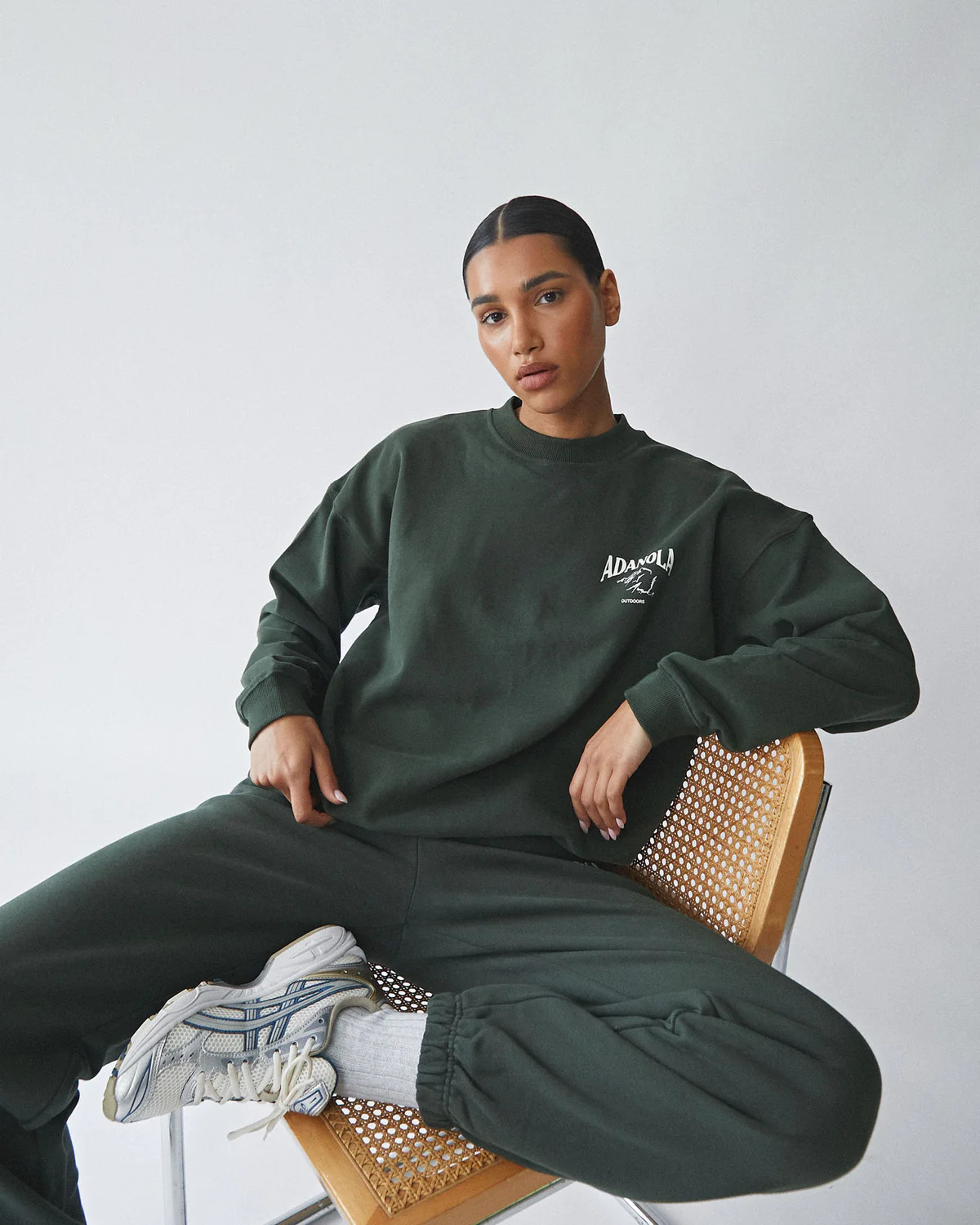 Oversized Sweatshirt - Dark Olive | Adanola UK