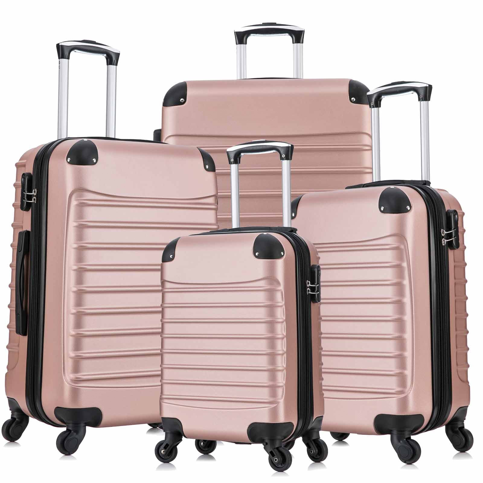 Luggage Expandable 4 Piece Set Suitcase ABS Hardshell Hardside Lightweight Durable Spinner Wheels... | Walmart (US)
