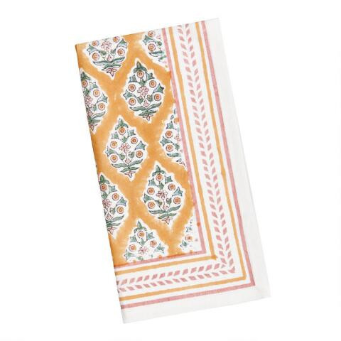 Floral Block Print Napkin | World Market