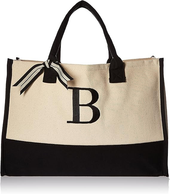 Mud Pie Initial Canvas Tote Bags (B) | Amazon (US)