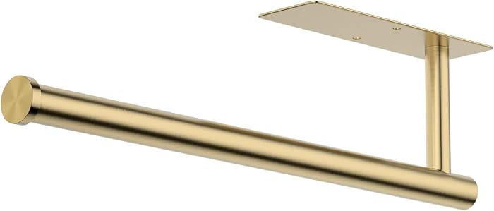 Paper Towel Holder Under Cabinet, Self-Adhesive,No Drilling, Stainless Steel, Wall-Mounted for Ki... | Amazon (US)