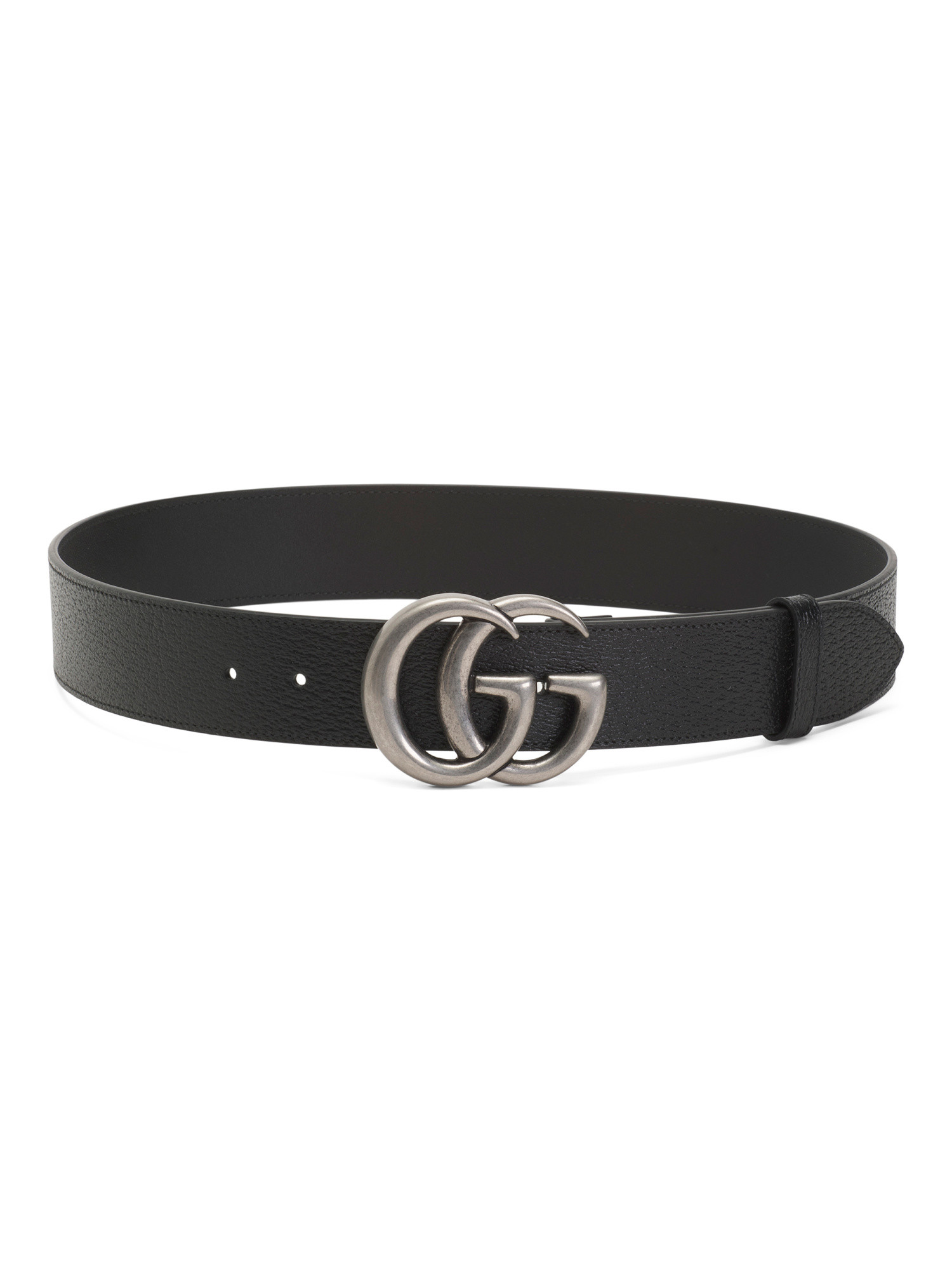 Made In Italy Leather Belt With Double G Buckle | TJ Maxx