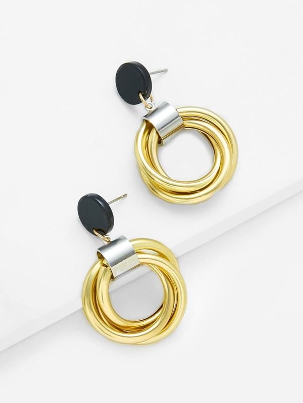 Wrap Ring Design Drop Earrings | SHEIN