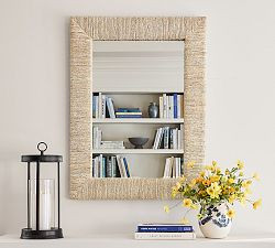 Malibu Handwoven Seagrass Rectangular Mirror | Pottery Barn (US)