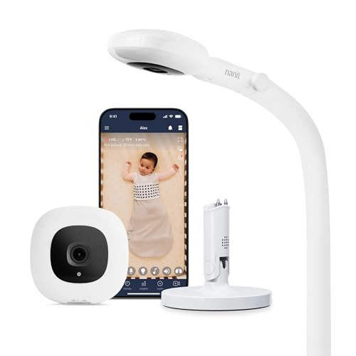 Nanit Pro Smart Baby Monitor with Flex Stand and Floor Stand - 1080p HD Video, Sleep Tracking, 2-Way Audio, Sound/Motion/Cry Notifications, Night Vision - for Home & Travel | Amazon (US)