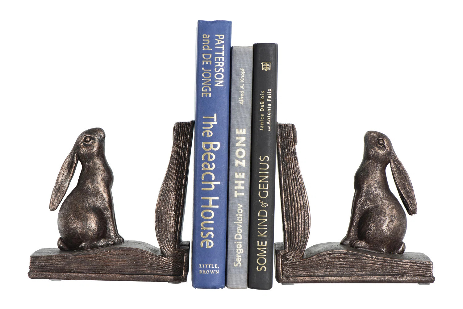 Alcott Hill® Lethe Decorative Rustic Resin Rabbit on Book Bookends & Reviews | Wayfair | Wayfair North America
