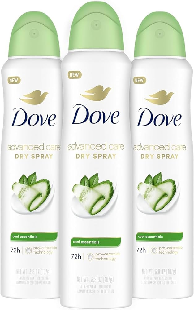 Dove Advanced Care Antiperspirant Deodorant Dry Spray Cool Essentials 3 Count Antiperspirant deod... | Amazon (US)