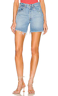 LEVI'S 501 Mid Thigh Short in Samba Tango Crushed from Revolve.com | Revolve Clothing (Global)