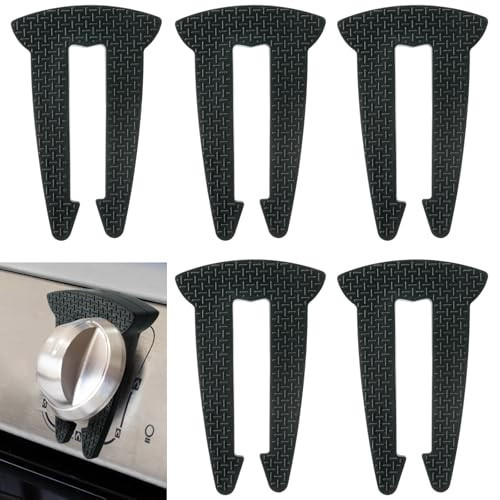 Lwuzkdo 5-Pack Gas Stove Knob Locks for Child Safety, Durable Design Knob Safety Covers, Child Proof Oven Knob Locks, Prevent Accidental Touch(Black) | Amazon (US)