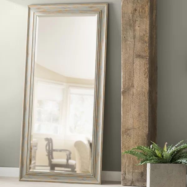 Somerton Farmhouse Beveled Distressed Vanity Mirror | Wayfair North America
