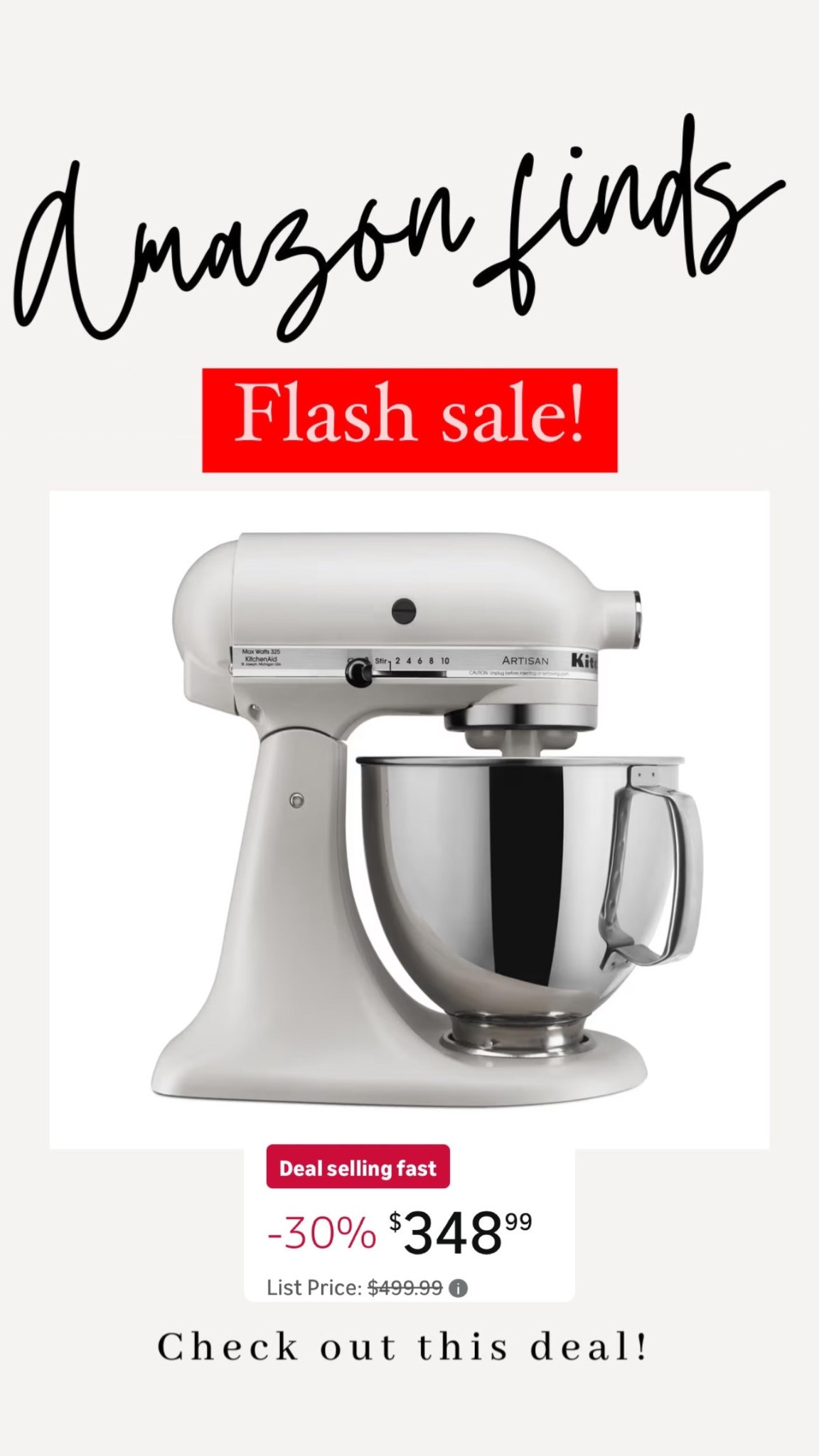 Incredible deal on my Kitchen aid mixer today, it comes in lots of color options!! 

#LTKHoliday #LTKSaleAlert #LTKHome