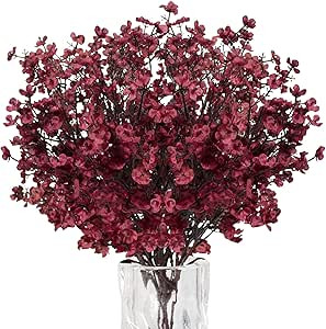 Babys Breath Artificial Flowers 8 Bundle Real Touch Fake Gypsophila Plastic Silk Flowers for Home... | Amazon (US)