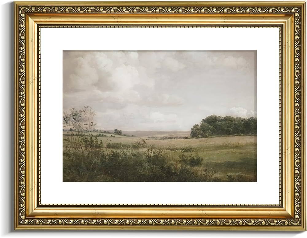 VIYYIEA Vintage Gold Framed Wall Art, 11x14 Inch Nature Wilderness Landscape Retro Picture Painti... | Amazon (US)