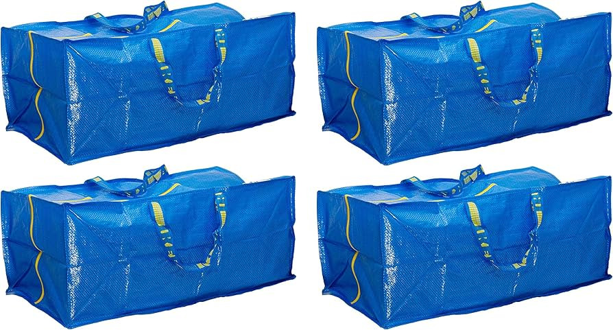 Ikea 901.491.48 Frakta Storage Bag, Blue, 4 Pack | Amazon (US)