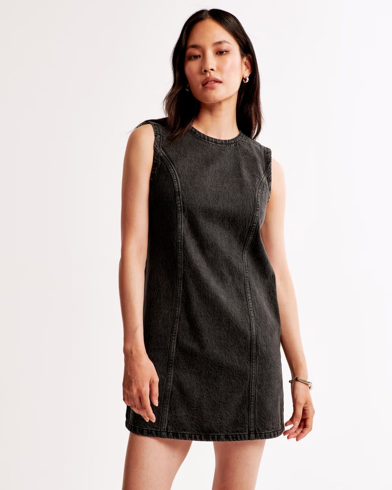 Denim Shift Mini Dress | Abercrombie & Fitch (US)