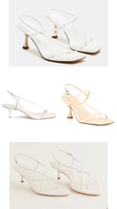 White (or beige) strappy heels at varying price points 

#LTKfindsunder100 #LTKshoecrush