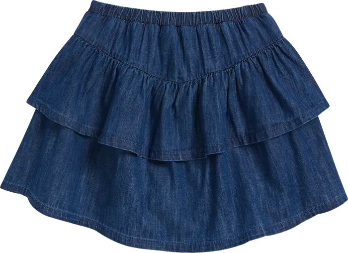 Nordstrom Kids' Tiered Denim Skort | Nordstrom | Nordstrom