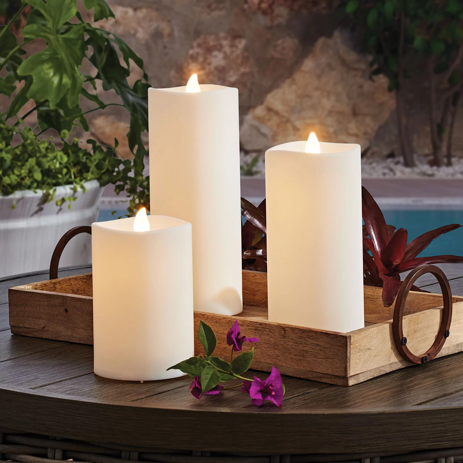 Member's Mark 3-Pack Outdoor Flameless Candle | Sam's Club