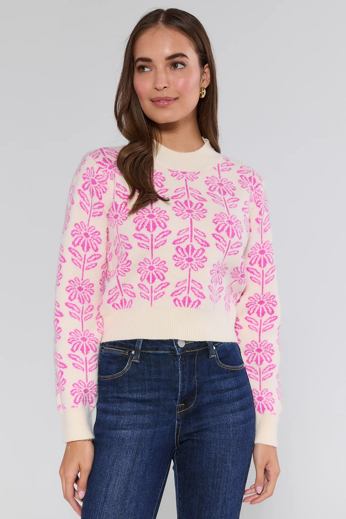 Paisley Floral Knit Sweater | Avara