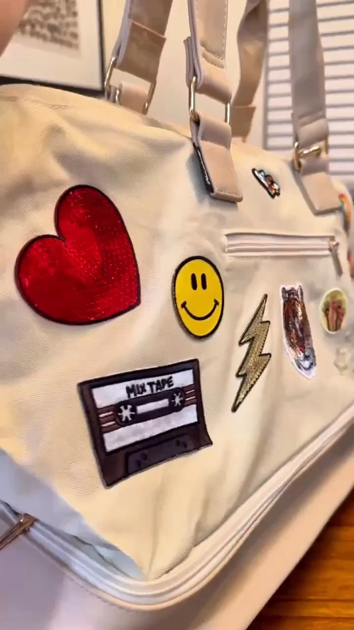 Adding a personal touch to my weekender bag with these fun iron-on patches! ✨ Travel in style with a bag that’s uniquely yours.
.
#DIYProjects #PersonalizedStyle #TravelInStyle #WeekenderBag #CreativeDesign #TravelEssentials #IronOnPatches #CustomCreations

#LTKItBag #LTKStyleTip #LTKVideo