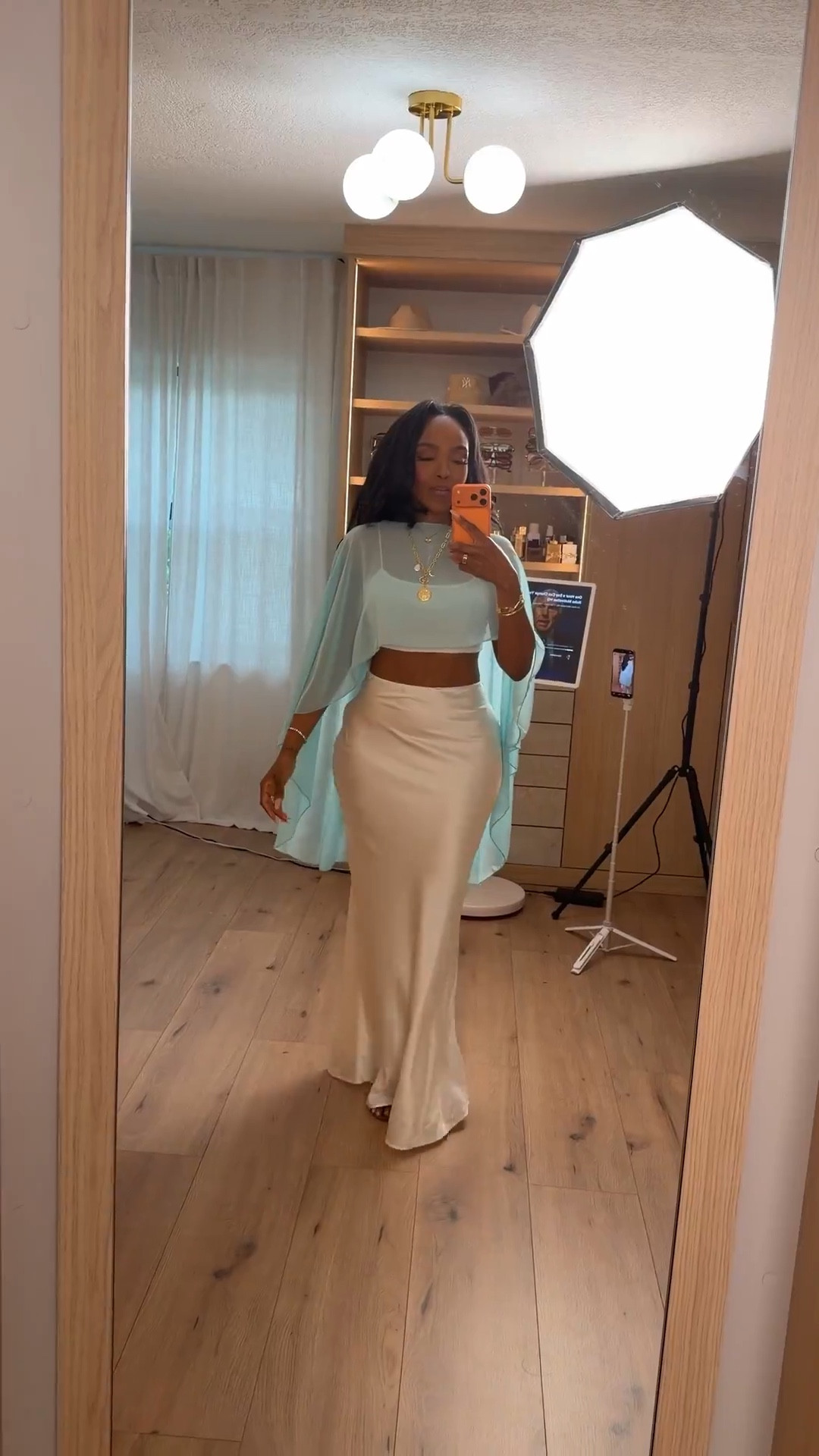 Scroll to shop this elegant skirt set outfit. Perfect for vacations, brunch, or a chic summer evening look. 🩵

#LTKPetite #LTKTravel #LTKootd