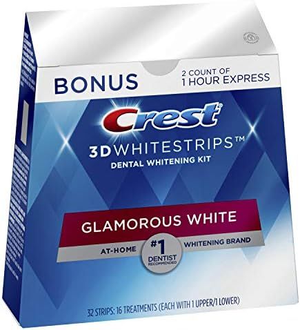 Crest 3D Whitestrips Glamorous White, Teeth Whitening Kit, 16 Treatments (32 Individual Strips) + 2  | Amazon (US)