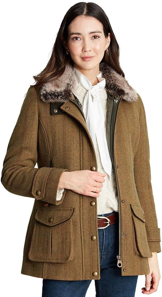 Joules Womens Fieldcoat Luxe Padded Tweed County Jacket | Amazon (UK)