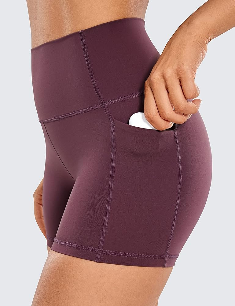 CRZ YOGA Women's Naked Feeling Biker Shorts - 4''/ 5''/ 6''/ 8'' High Waisted Yoga Gym Spandex Sh... | Amazon (US)