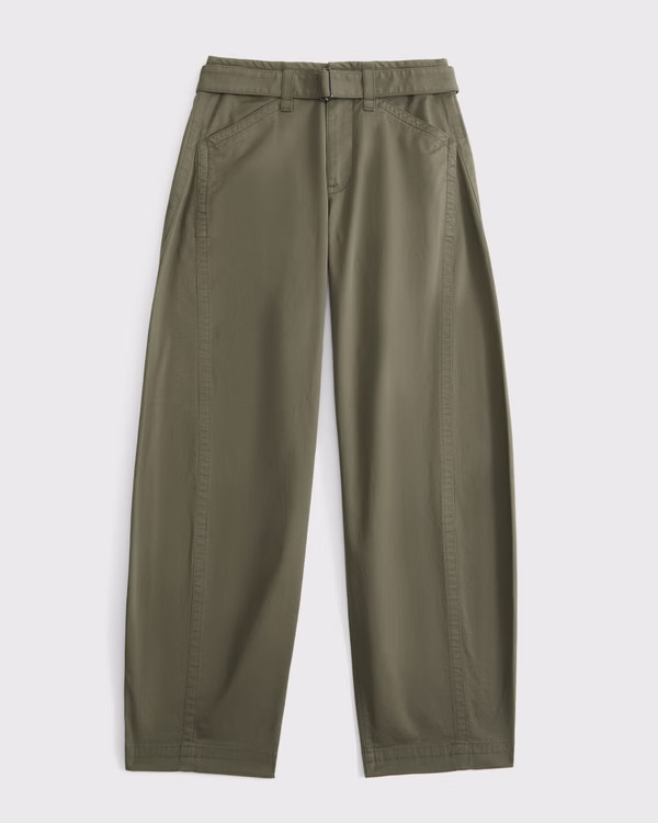 Women's Belted Barrel Pant | Women's Bottoms | Abercrombie.com | Abercrombie & Fitch (US)