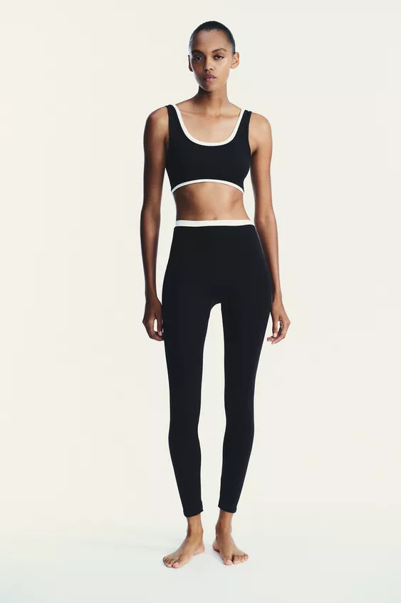 SPORTLICHES CROP-TOP IN DOPPELOPTIK | Zara DE