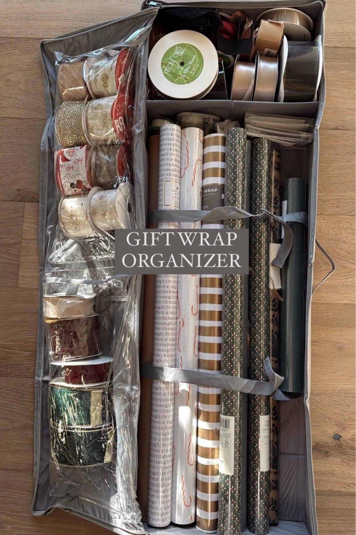 Amazon gift wrap organizer-  over 50% off right now!! Bought this last year to keep everything organized + in one place!

#LTKHoliday #LTKmomlife #LTKSeasonal