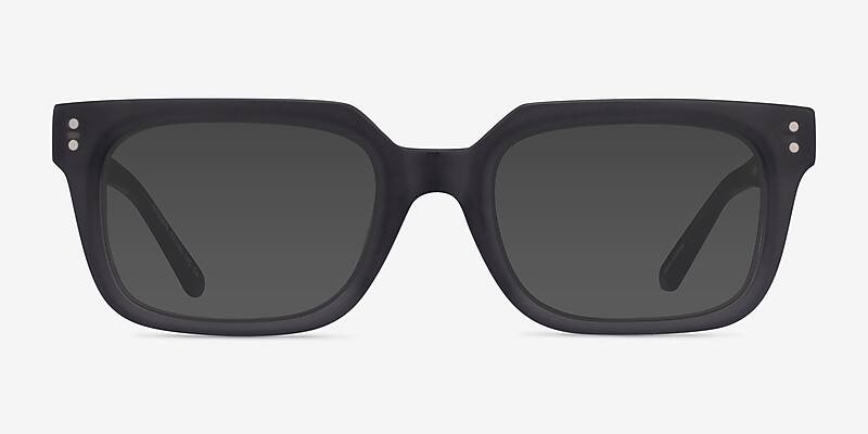 Golden - Rectangle Matte Gray Frame Prescription Sunglasses | Eyebuydirect | EyeBuyDirect.com