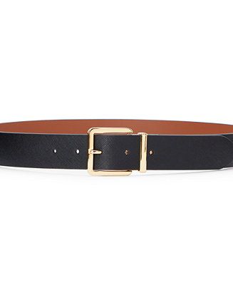 Reversible Crosshatch Leather Belt | Macys (US)