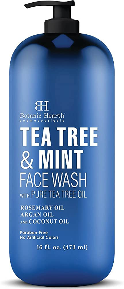 Botanic Hearth Tea Tree Face Wash with Mint - Acne Fighting, Therapeutic, Hydrating Liquid Face S... | Amazon (US)