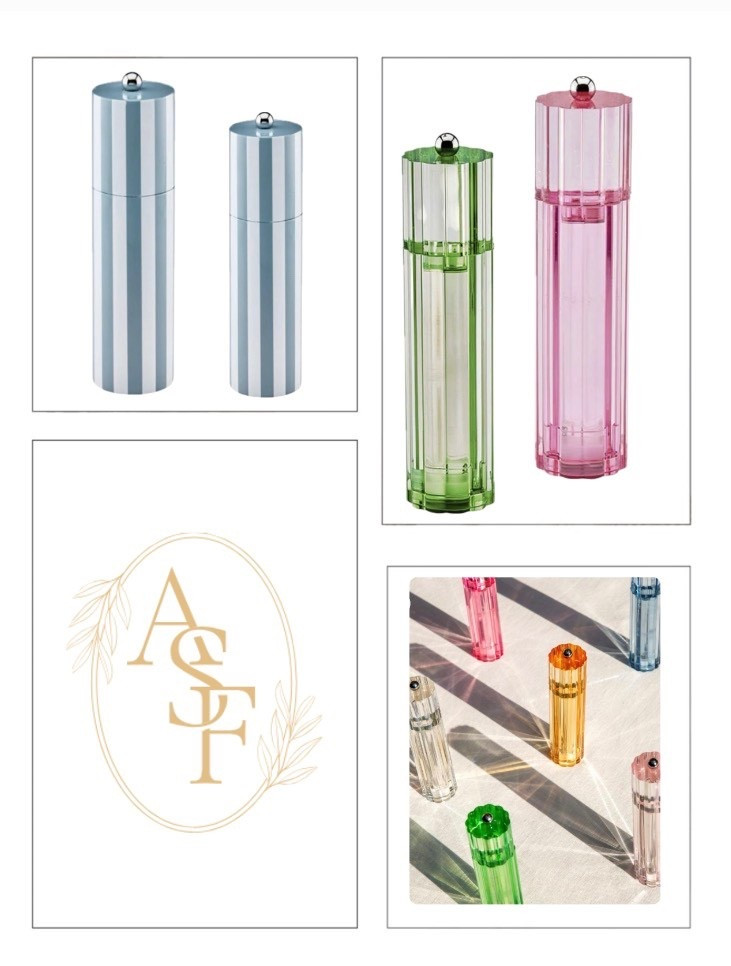 combines striking design with practicality.
Crafted from durable acrylic with a transparent finish that highlights the salt or pepper inside. Its elegant fluted column shape adds a refined touch to any table setting.  
Chambray Striped Column Salt or Pepper Mill

#LTKHome #LTKfoodie #LTKMothersDay