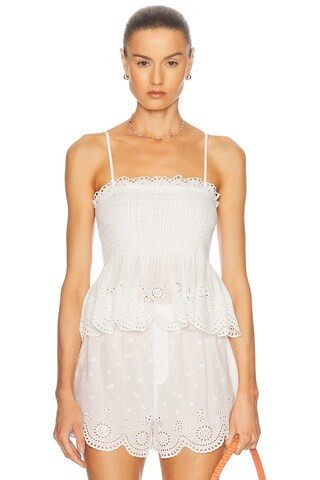 LoveShackFancy Condie Top in White | FWRD 