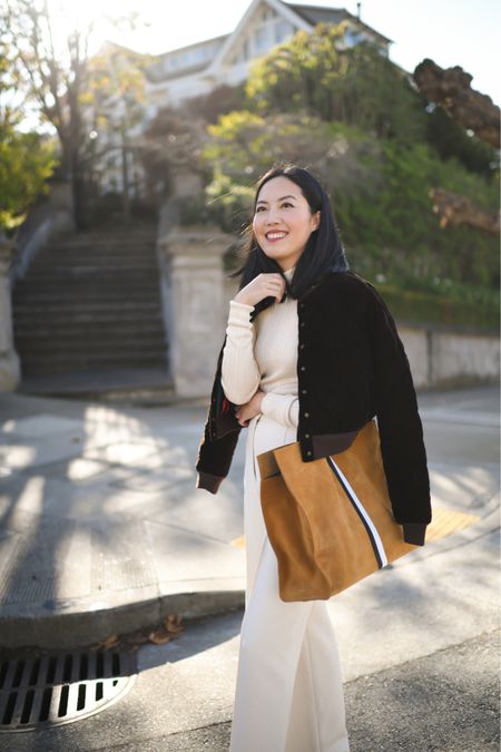 Dress code: Understated yet playful. This is THE @shopclarev tote bag and I love it. Classic and cool, practical and polished. Hard to get that right! Sharing all of my holiday gift picks on the blog and in my stories today! #shopclarev # ad

Clare V. Velvet Bomber
Clare V. Tote Bag

#LTKGiftGuide #LTKHoliday #LTKitbag