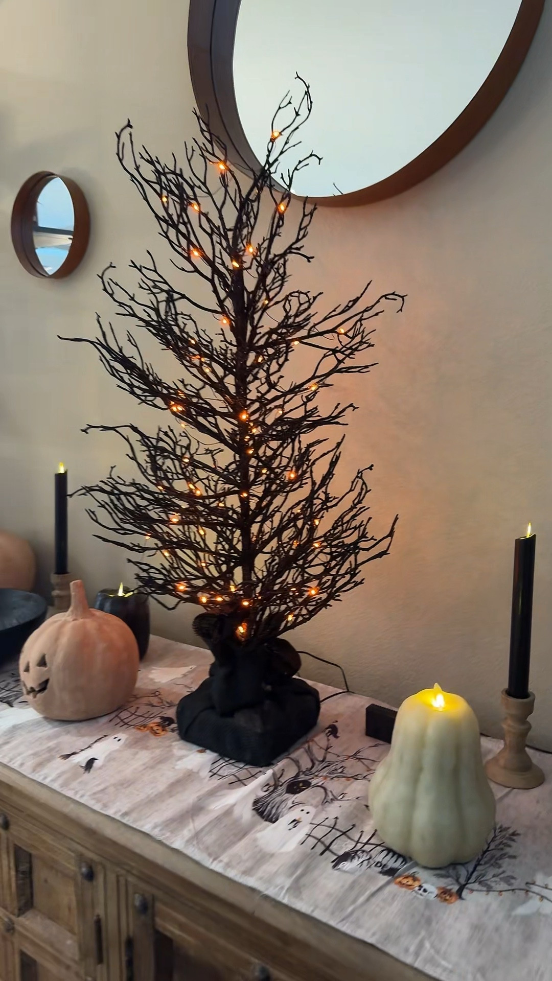 I didn’t think I was gonna love it as much as I do, but the Halloween tree that lights up and multiple colors is the best thing on the table! OK, maybe next to the flameless candles!! #hallowwen

#LTKSeasonal
