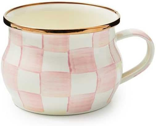 MACKENZIE-CHILDS Enamel Teacup, Unique Coffee and Tea Mug, Enamel Cup for Hot Tea, 10 Ounces, Pin... | Amazon (US)