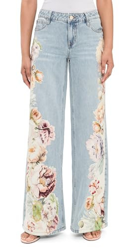 alice + olivia Women's Amazing Baggy Jeans, Sierra Vintage/Multi, 30 | Amazon (US)