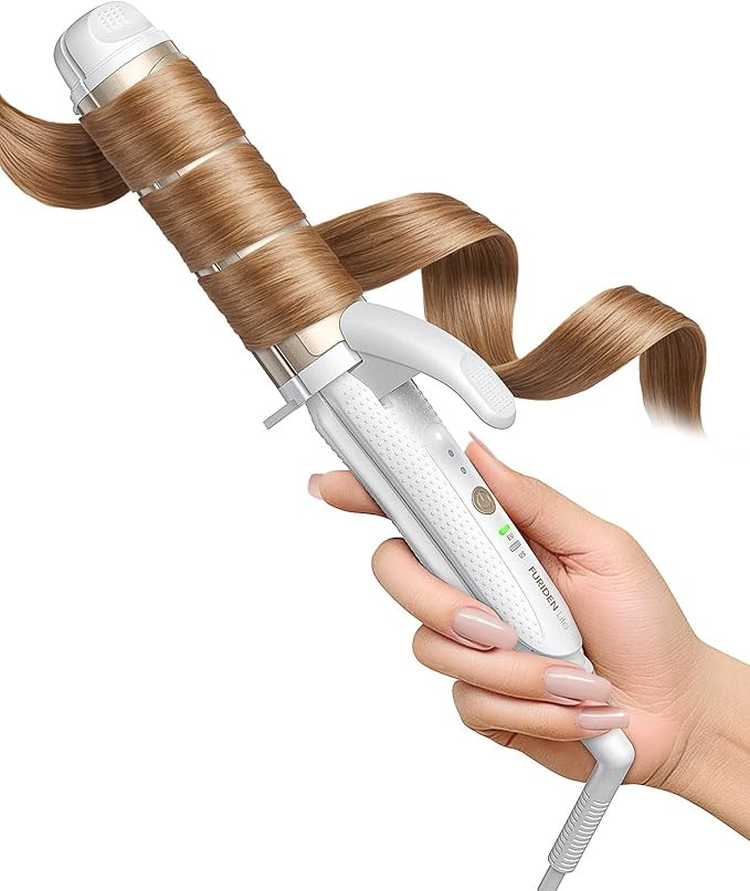 Dual-Voltage Curling Iron: 110V-240V 1 1/2 Inch Ceramic Wide Barrel 2-in-1 Curling Iron for Women... | Amazon (US)