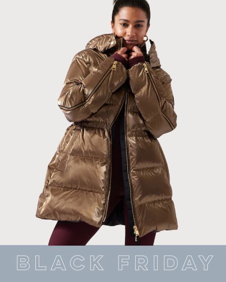 Everything about this mid length gold puffer coat makes me happy, and it’s 30% off!  

#WinterJackets #WinterStyle #MetallicJacket #GiftsForHer #giftsformom

#LTKGiftGuide #LTKHoliday #LTKCyberweek