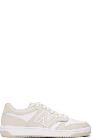 Beige & White 480 Sneakers | SSENSE