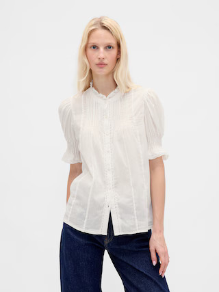 Ruffle Pintuck Shirt | Gap (US)