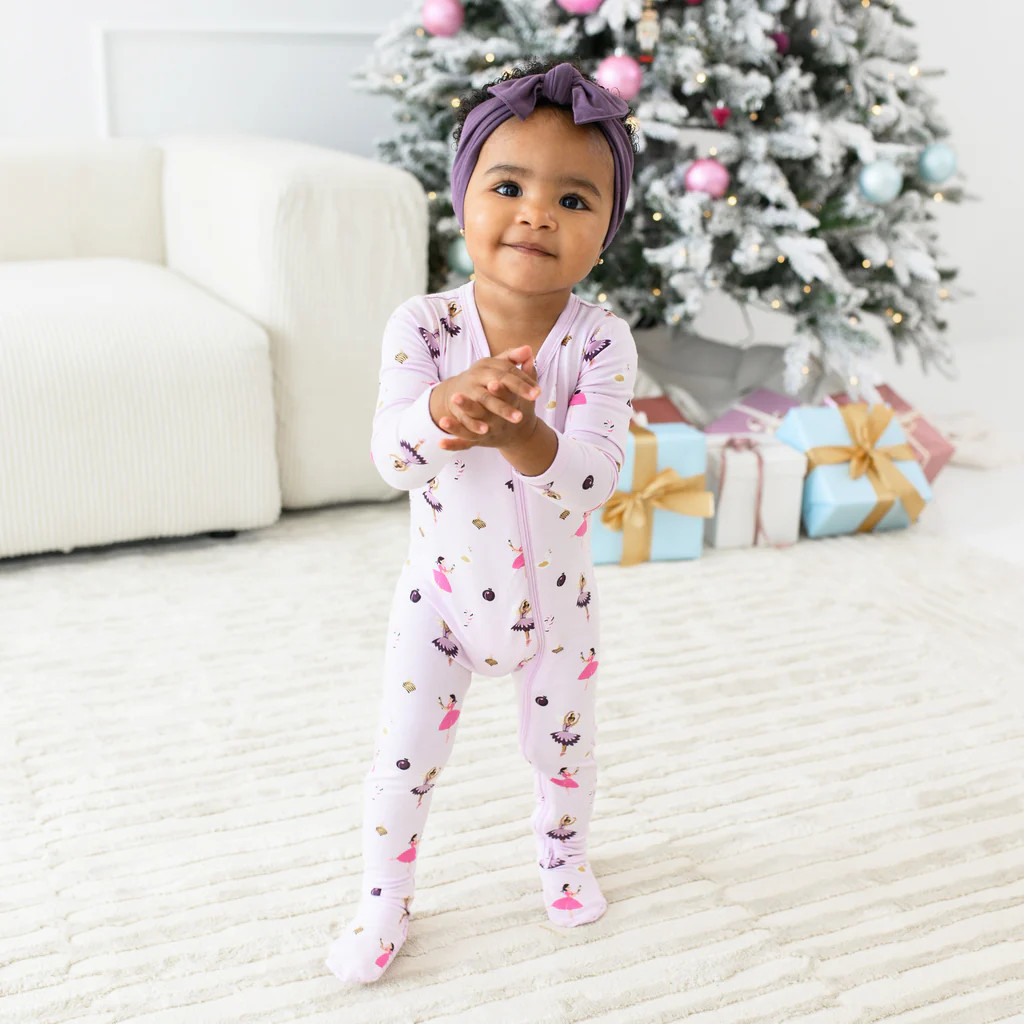 Zippered Footie in Sugar Plum | Kyte BABY