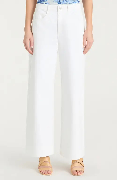 Cinq à Sept Betsy Wide Leg Pants in White at Nordstrom, Size 2 | Nordstrom