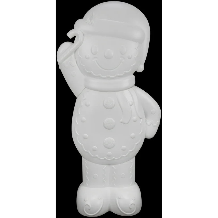Paint Your Own Lighted Blow Mold Gingerbread Man Outdoor Christmas Decoration, White, 55.1", by H... | Walmart (US)