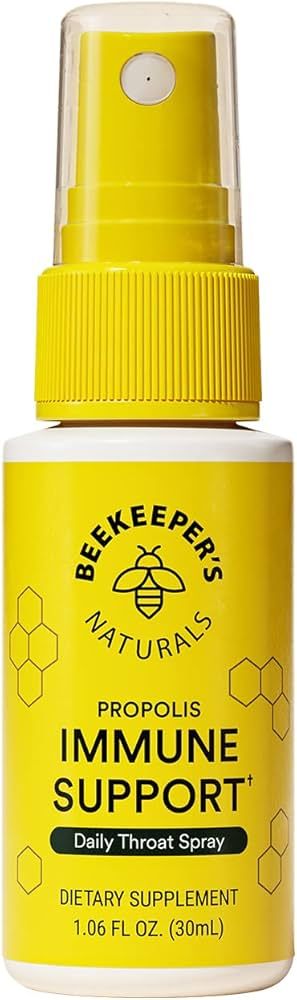 Propolis Throat Spray by Beekeeper's Naturals - 95% Bee Propolis Extract, Natural Immune Support ... | Amazon (US)